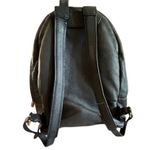 Michael Kors Black Pebbled Leather Backpack with Gold Logo Plate Photo 4