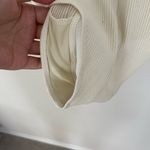 Reformation Marten Ivory Ribbed Scoop Bodysuit Buttons (S) Photo 5