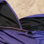 Aqua Green  Swimsuit One Piece Navy Blue Adjustable Straps Flattering Mid Section Photo 5