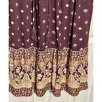 Lucky Brand Maroon Boho Long Sleeve Peasant Dress Tassels Lined Size L Photo 3