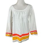 Lemlem Resort Gauze Cotton Top Small Striped Blouse Hand Weaved in Ethiopia Photo 1