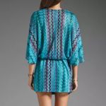 Karina Grimaldi NWT  “Nicole” Knit Dress Size XS Teal Zig Zag Photo 5