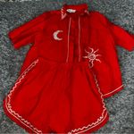 Selfie Leslie  burnt orange shirt and shorts size m Photo 2