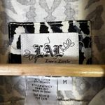 Live a Little LAL  Leopard Print Jacket Womens M Black Stretch Western Cowgirl Photo 5