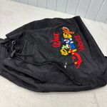 Walt Disney World Black Embroidered Drawstring Book Bag Backpack Character Logo Photo 2