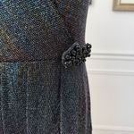 Gygess Rainbow Ombre Pixellated Shimmer Down Illusion Neck Plunging Back 44 12 Black Photo 4