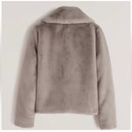 Abercrombie & Fitch Size Small NWT Faux Fur Shawl Collar Snap Jacket Coat Photo 1