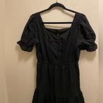 AQUA  For Bloomingdale’s Black Ruffle Embroidered Mini Dress Size M New W/ Tag Photo 7