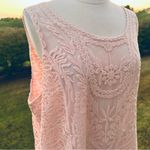 Style & Co Blush Pink Lacy Tank Top Photo 12