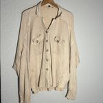 Free People  One Scout Jacket Button Up Waffle Slouchy Beige Cream Medium Photo 3