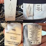 Joie  Sweatshirt Crop Jersey Top Paisley Blue Navy Trim Thumbholes Long Sleeve S Photo 3