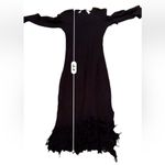 RTR Eudon Choi Collective Black Knit Long Sleeve Fringe Hem Sweater Dress Sz L Size L Photo 15