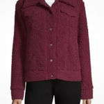 Arizona Jeans Arizona Jean Co Womens Collared Faux Fur Fleece Lined Jacket Maroon Size XL Photo 0