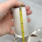 Aquazzura Nina 85 Silk Satin Knot Ankle Strap Block Heel Sandals Bridal White Size 6.5 Photo 13