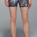 Lululemon What The Sport Short Floral Sport Tranquil Blue Dashing Purple Sz 6 Photo 0