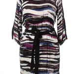 Daisy Fuentes  colorful print challis shift dress size XL Photo 1