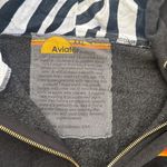 Aviator Nation  Black Hoodie with Zebra Accents Rare Full zip Jacket Sweater Photo 4