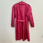 British Mist Hot Pink Belted Trench Raincoat‎ Size 12 Photo 3