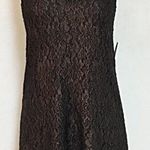 Low Open Back Laced Tie Lacey Dress Black Photo 1