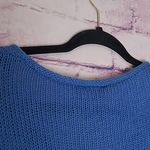 Wooden Ships ANTHRO BLUE KNIT WITH DAISY FLORAL PRINT V NECK SWEATER S/M Photo 8