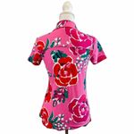 Lilly Pulitzer Women’s Small  “THING CALLED LOVE” Pink Floral Polo Top Blouse Photo 4