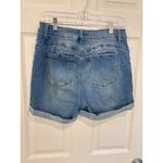 Wax Jean  Butt, I Lovou! Denim Shorts‎ Women's 1XL Blue Cuffed Hem Casual Photo 3