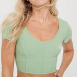 Aerie  Ribbed Goals Green Top Size S  Photo 0