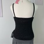 American Vintage Vintage Y2K Crochet Knit Beaded Cami‎ Top Linen Rayon Womens Medium Photo 3