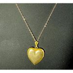 VINTAGE 12K GF FLORAL ORNATE HEART LOCKET PENDANT & 18” GF NECKLACE Photo 2