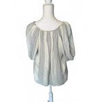 New Liverpool Striped Women's Blouse with Button Front, Medium Black Photo 2