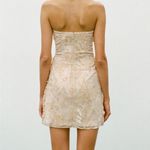 Sabo Skirt NWT Sabo Luxe Tan Sahana Drape Mini Dress Photo 3