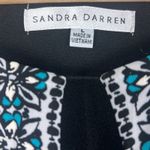 Sandra Darren NWT  Sleeveless Shift Dress Womens L Black White Blue Modest Church Photo 6