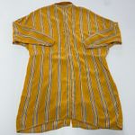 Topshop  Dress Womens Size US 4 UK 8 Yellow Stripe Drawstring Waist Shirt Photo 3