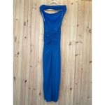 Lulus NWT  Brilliant Elegance Blue Off-the-Shoulder Backless Maxi Dress Party M Photo 1