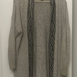Forever 21 Black and Gray Patterned Cardigan Photo 0