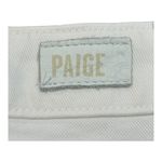 Paige  Cindy Crisp Crop White Jeans‎ Raw Hem High Rise Denim Women Size 24 Photo 6