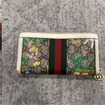 Gucci Ivory Flora Print Zippered Wallet Ophidia Photo 6