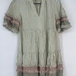 Tuckernuck Crawford Dress Cotswold Stripe Sage Fringe Green Size M Photo 3