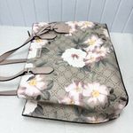 Nine West Beige Floral Tote with Pink and White Accents Photo 5