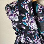 Anthropologie leifsdottir feather silk blouse Black Size 6 Photo 4
