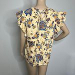 Elie Tahari Floral Patterned Ruffle Top Photo 2