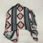 Myobe Aztec Southwest Print Open Front Waterfall Lightweight Cardigan Women’s XL Pink Photo 7