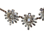 J. Crew‎ Gold Rhinestone Crystal Cluster Statement Padgent Wedding Necklace Gold Photo 1