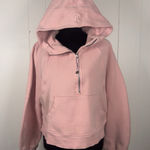 Lululemon Scuba Hoodie Womens M/L Pink Oversized Half Zip Some Staining Shown Photo 0