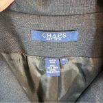 CHAPS Women's Linen Blazer Jacket Size 14 Black Pockets Formal Business Photo 2