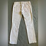 Free People  Jeans Women’s 25 x 24.5 White Skinny Low Rise Distressed Cotton Photo 4