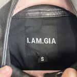 I am gia I.AM.GIA Faux Leather jacket Amira leopard Womens Small Brown Zip Up Moto Photo 6