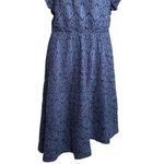 A New Day Floral Lace Overlay Dress Ruffle Cap Sleeves Size M Blue Hi Low Hem Photo 8