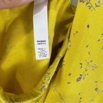 RVCA  90’s Baby Mustard Yellow Floral Button Front Halter Dress Women’s Medium Photo 6