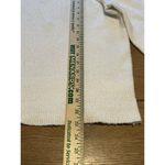 EXPRESS Sweater Puffed Sleeve White Cream Size Medium Preppy Career Classic City Photo 3